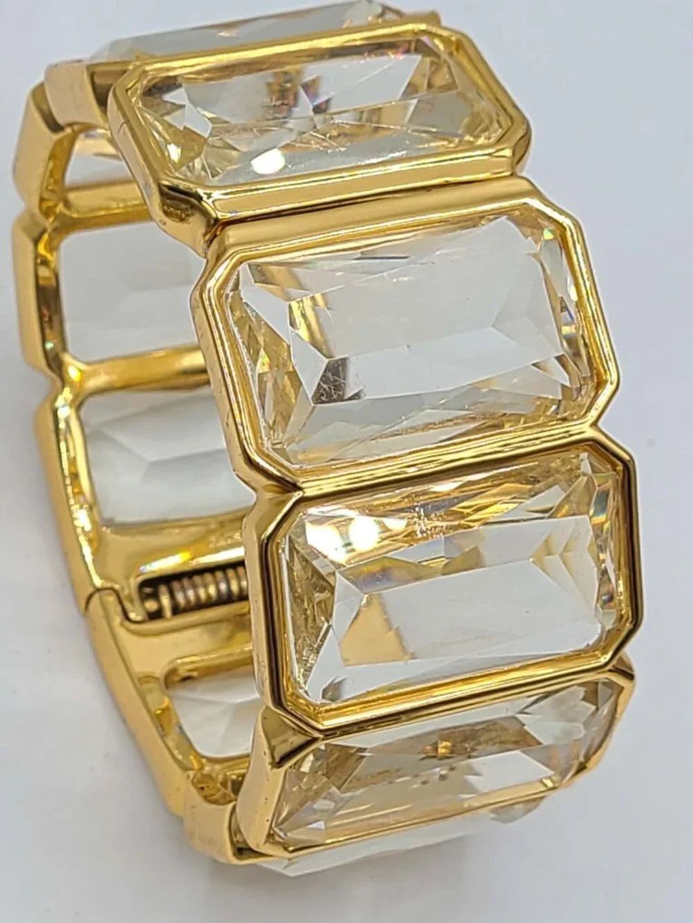 J Crew Clear Rectangle Stone Bracelet
